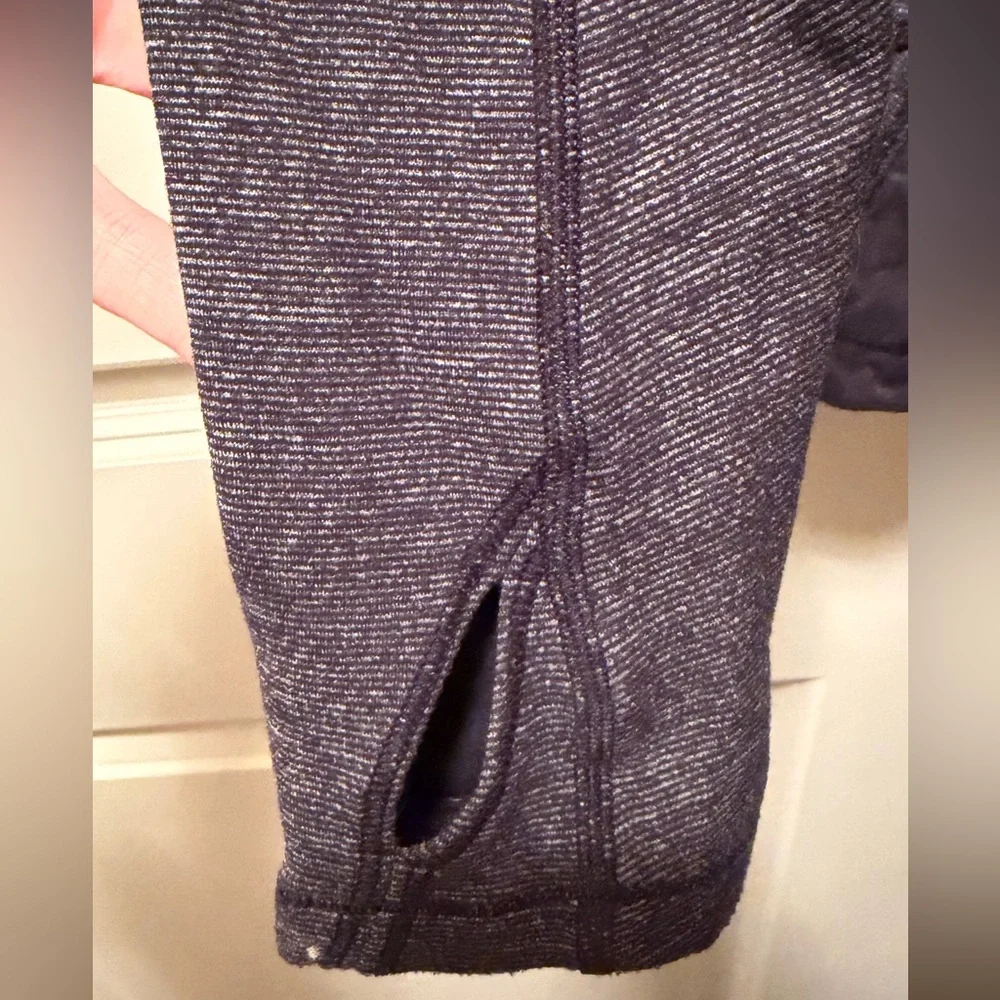 Lululemon Dark Gray Heather Mixed Media Full Zip Running Jacket Size 6
